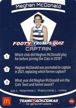 2021 Team Coach AFL - AFLW Captains #CW-06 Meg McDonald Back
